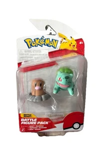 Pokemon Diglett & Bulbasaur Figura de Batalla Paquete de 2 Jazwares 2025 NUEVO - Imagen 1 de 1