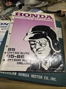 HONDA SERVICE MANUAL 1985 1986  CH150 ELITE CH150D  150 - Foto 1 di 6