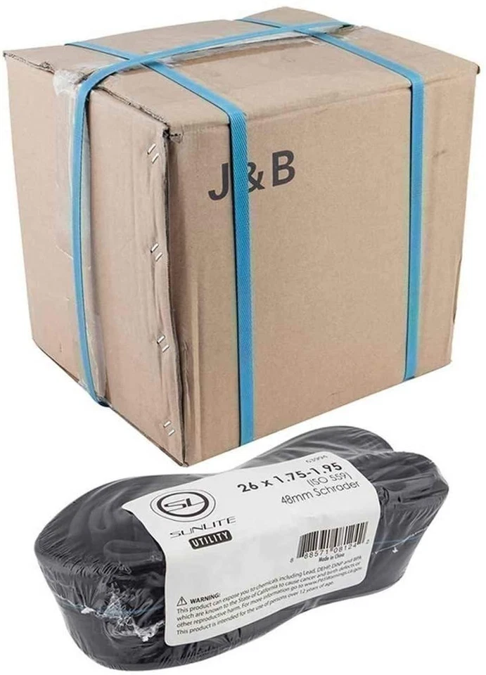 SUNLITE Utili-T Standard Schrader Valve Tubes 26x1.75-1.95 SV 48mm 0d Smooth... - Image 1 of 1