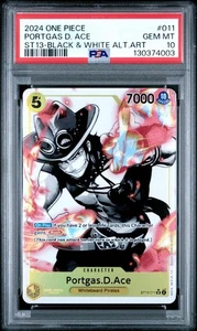 2024 ONE PIECE ST13 011 THREE BROTHERS PORTGAS D ACE ALT ART PARALLEL PSA 10 - Bild 1 von 2