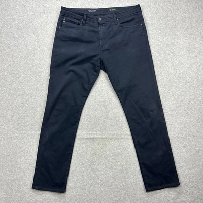 Pantalones AG Adriano Goldschmied para Hombres 36x34 Azul Marino Everett Ajustados Rectos Chinos Italia Foto 1 de 4