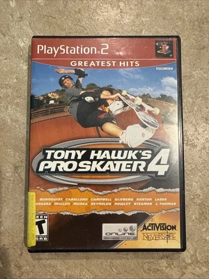 Tony Hawk's Pro Skater 4 (Sony PlayStation 2, 2002) Tested And Working W/ Manual - Image 1 of 4