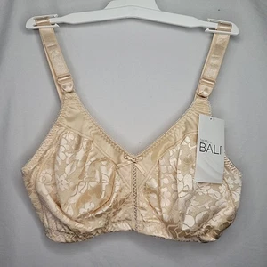 BALI Bra Wirefree Size 36DD Beige Nude Adjustable Strap DFB372 New with Tags - Picture 1 of 5