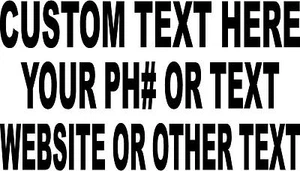 CUSTOM Decal Letters 3 lines 4" Truck Car Store Window windshield Personalized - Imagen 1 de 3