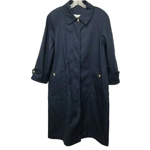 Vintage Orvis Coat Womens Size 14 Petite Trench Blue - Picture 1 of 9