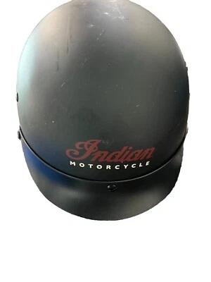 Medio casco de motocicleta Indian L negro con parasol desplegable Foto 1 de 4