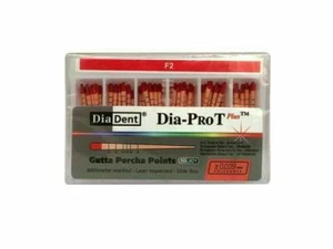 DiaDent Tapered Dia-PRO T Gutta Percha Points ML.029 Size F2 60/Box - Picture 1 of 3