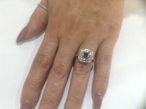 1ctTW Princess Cut Black Diamond,diamonds,14k White Gold Engagement,wedding Ring