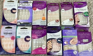 NAILENE So Natural Couture Everyday French Press-On 24 Nails Studio Kit NEW - Picture 1 of 41