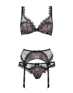 AGENT PROVOCATEUR SUPER RARE CARLI 34B/D 36DD/E & 2 SMALL SUSPENDER & SLIP BNWT - Bild 1 von 9