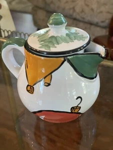 HEREND VILLAGE POTTERY Old Fashioned Christmas Tree Shaped Creamer & Lid Rare🦄 - Picture 1 of 7