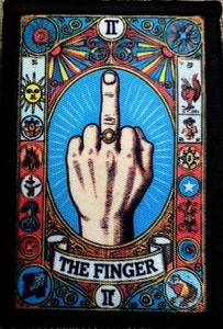The Finger Tactical Tarot Card Morale Patch Tactical Military Army Patch - Picture 1 of 24