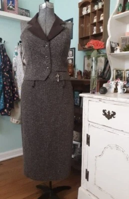 Joseph Ribkoff Women’s Skirt Suit Size 4 90s Vintage 2 Piece Designer Skirt Suit Foto 1 de 4