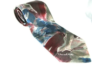 Oscar de la Renta Studio Signature Krawatte mehrfarbig abstrakt Vintage Krawatte 4" - Bild 1 von 4