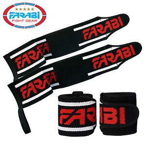 Farabi Wrist Support Wraps Straps Gym Bar Fitness Exercise Dead Lifting Pair