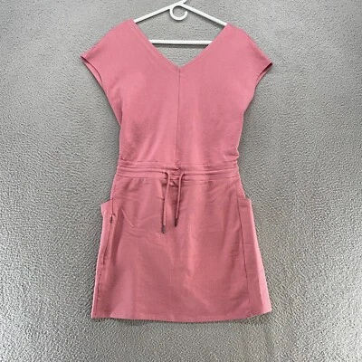Patagonia Dress Womens Small Organic Cotton Pink Open Back Roaming Double V-Neck - Image 1 of 4