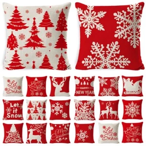 Luxurious Christmas Pillow Case With Santa Claus And Reindeer For Festive Home - Picture 1 of 8