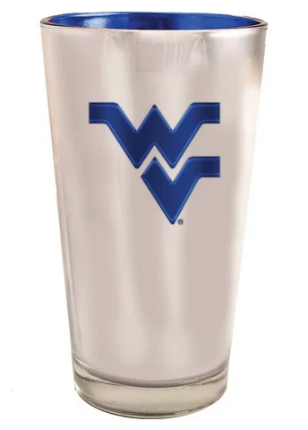 West Virginia Mountaineers NCAA Aluminum Electroplated Beer Pint Glass Cup 16 oz Cover