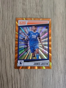 22/23 Panini Score Premier League James Justin Orange Laser 28/35 Leicester City - Picture 1 of 5
