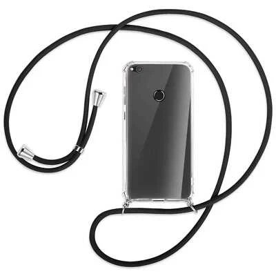 Collier pour Huawei P8 Lite / P9 Lite 2017 noir (A) Etui Coque avec cordon - Photo 1/2