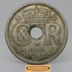 1924 Denmark 25 Ore - #C46948NQ - Picture 1 of 2