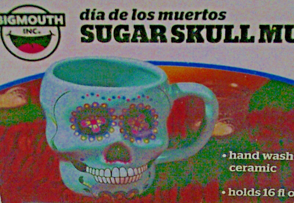 NEW BIGMOUTH INC 16 OZ HALLOWEEN SUGAR SKULL MUG FREE SHIP - Image 1 of 1