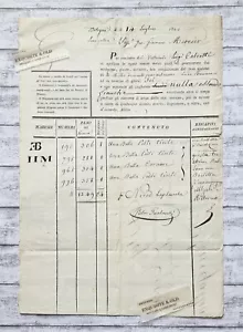1820 Bologna Senigallia Handschrift Dokument Papier Handel Transport Vintage alt - Bild 1 von 2