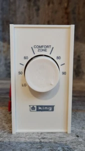 King Electric Heating Thermostat S22W White Single Pole New open Box - Picture 1 of 7