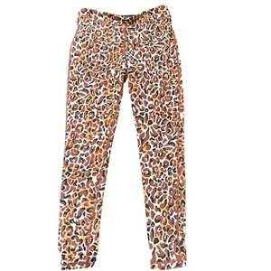 Lilly Pulitzer Luxletic Leopard Print Leggings 8/10 Brown & Cream Stretchy Activ - Picture 1 of 3
