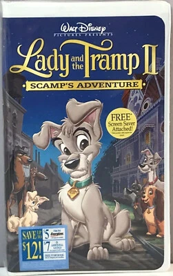 Lady & Tramp II: Scamp’s Adventure - New Sealed! VHS Disney Video Tape CD-ROM - Image 1 of 4
