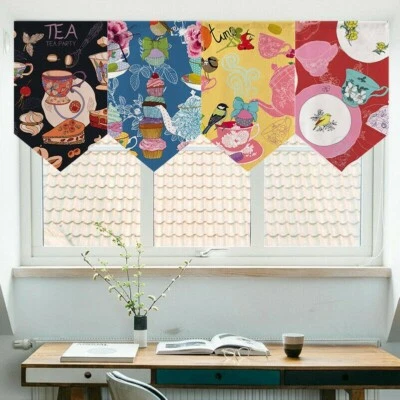 Cortina de puerta de triángulo corto Noren lona colgante bandera cenefa decoración de habitación Foto 1 de 4