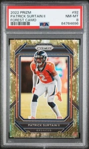 2022 Panini Prizm Patrick Surtain Forest Camo /15 PSA 8. - Picture 1 of 5