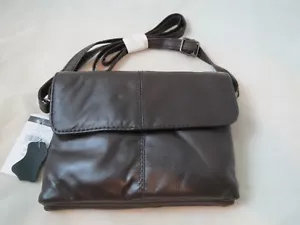 Cartera Bandolera de Cuero Wilson MARRÓN Nueva con Etiqueta - Imagen 1 de 4