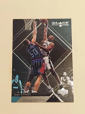 1999 Upper Deck, Black Diamond, Card #75, Sean Elliott, San Antonio Spurs  - Image 1 of 4