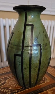 Woburn Sands Clay Peter White Raku Green Vase Great Pottery Showdown - Picture 1 of 7