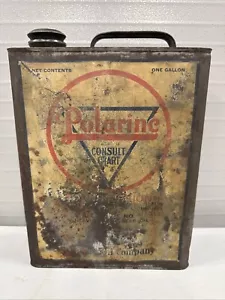 Lattina olio Polarine anni '20 un gallone lattina sottile standard Oil Company Indiana - Foto 1 di 8