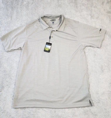 Camisa polo de golf gris Pebble Beach Performance XL elástica para hombre. Nuevo con etiquetas. Foto 1 de 4