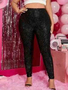 Plus Size Star Print Skinny Every Day Stretchy Leggings - Size 24/4XL - BNNT - Picture 1 of 15