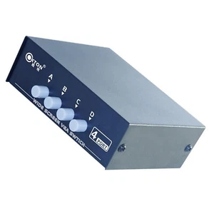 4 I/O Ports VGA SVGA Monitor Sharing Switch Box For LCD PC TV Screen G - Afbeelding 1 van 7