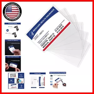 Clear PVC Card Protector Sleeves - 12Mil Thick for Medicare & Credit Cards - Picture 1 of 9