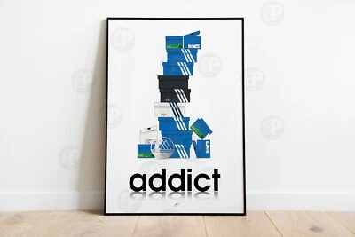 Funny Poster - Addict Trainer Sneaker Box Stack Adidas Liverpool,Ardwick, London - image 1 of 2