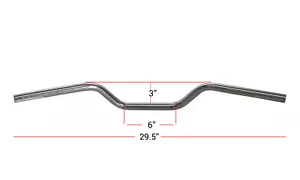 Nuovo manubrio lungo moto cromato 7/8"" 3"" montante 29,5 - Foto 1 di 1