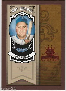 2005 DIAMOND KINGS DONRUSS DUKE SNIDER HOF HEROES RED FRAME BASEBALL CARD #HH-6 - Picture 1 of 2