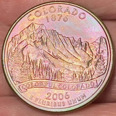 2006-P Colorado State Quarter Beautiful Lustrous Rainbow Toned Coin #40 - Image 1 of 4