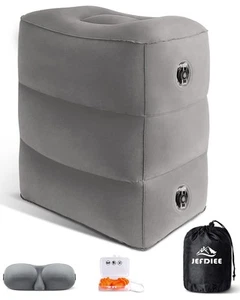 Inflatable Foot Rest Pillow, Kids Airplane Bed, Adjustable 3 Layers Height Le... - Picture 1 of 7