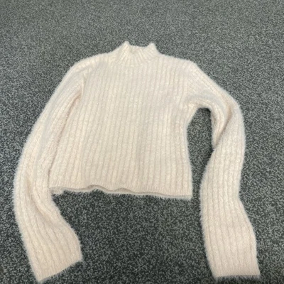 Anthropologie Size Medium Light Pink Turtle Neck Long Sleeve. (2  - Image 1 of 4