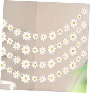4 Packs Daisy Banner Garland Groovy Hippie Boho Birthday Decor Daisy Party - Picture 1 of 8