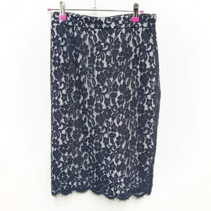 L.K. Bennett Skirt Size 8 Womens Blue Lace Zip Closure FPL -WRDC - Picture 1 of 5