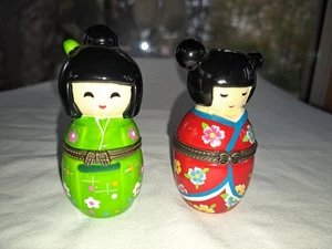 Set di due contenitori per bigiotteria giapponese in ceramica per bambina - Foto 1 di 4