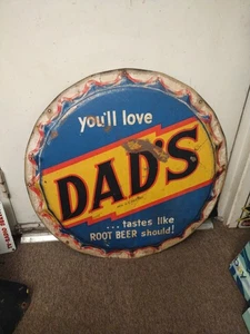 Original Vintage Dad's Root Beer Sign 29" x 29" NOT A REPRODUCTION - Picture 1 of 8